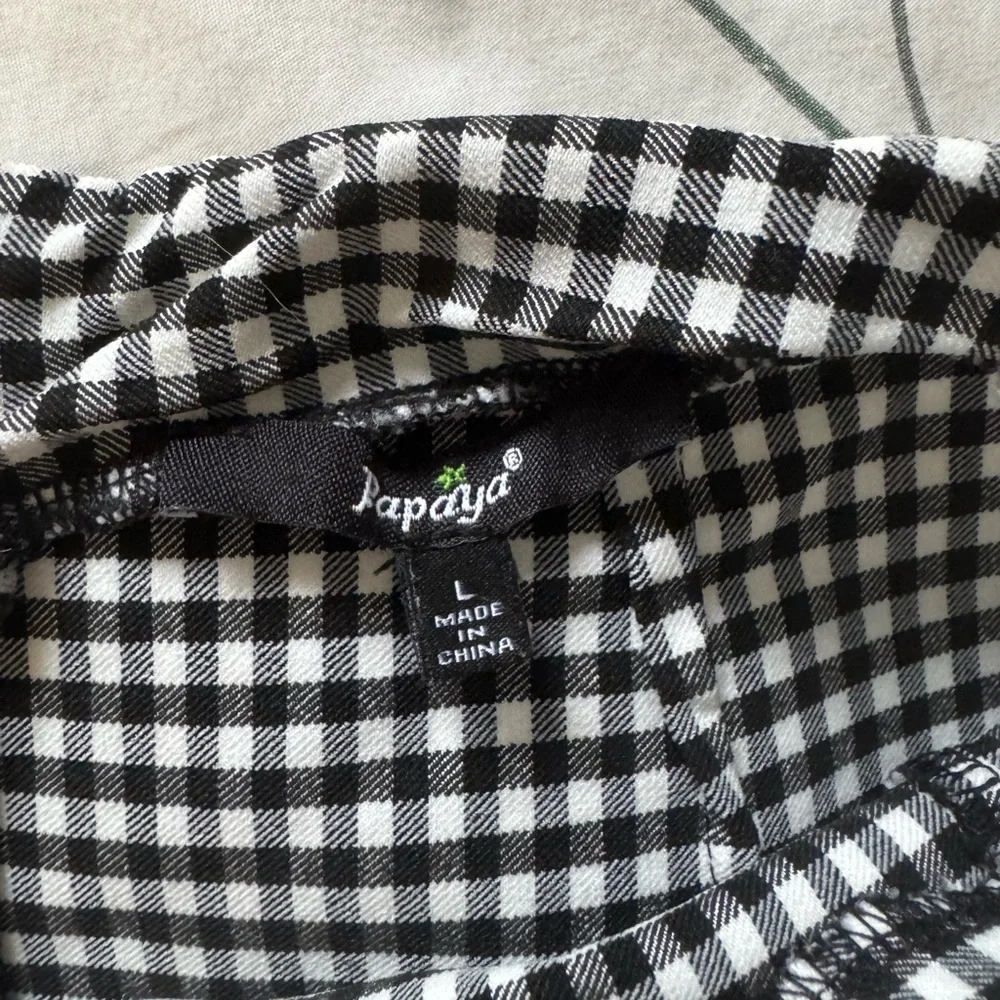 Papaya Black and White Gingham Mini Skirt - Picture 3 of 5